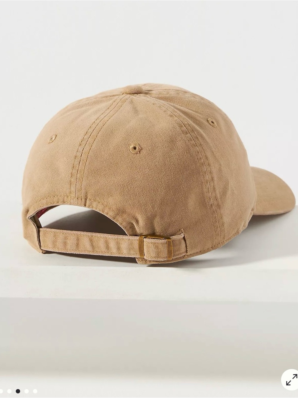 Anthropologie 'London' Embroidered Baseball Cap in Tan - Picture 4 of 4